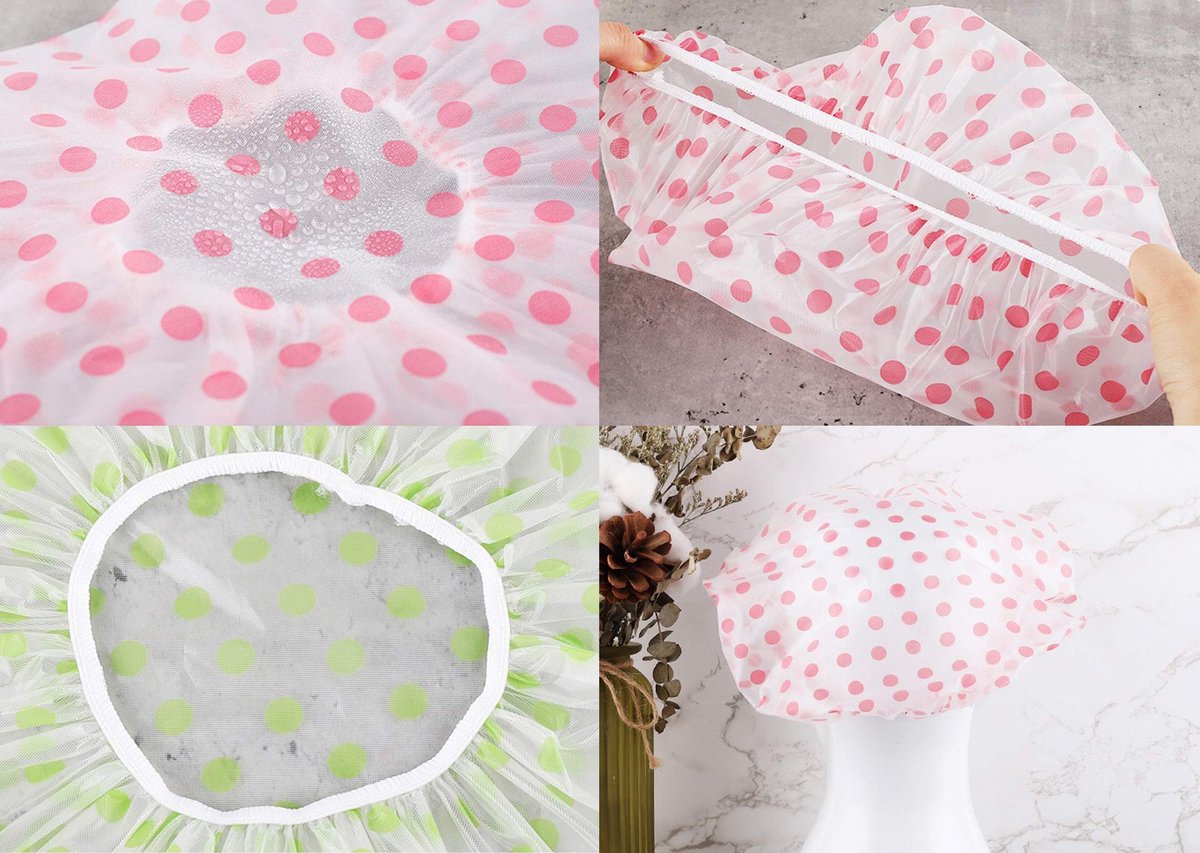 Douchemuts 4 stuks - herbruikbare plastic - waterdicht - ideaal voor haarmaskers - ShopVlot