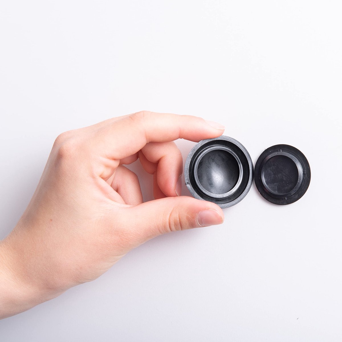 5 zelfklevende deurbuffer | Zwart | 40 mm diameter | Wandbescherming voor deurhandvat