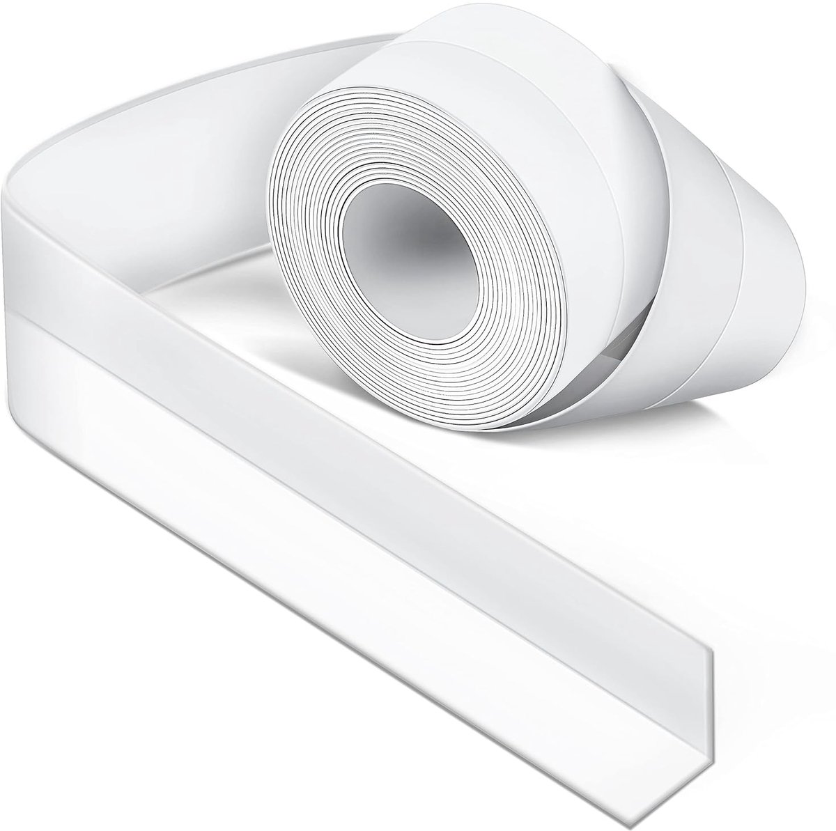 Thijox - Zelfklevende Waterdichte Plakband PVC voor Keuken, Badkamer en Toilet - Voorkomt Vocht, Schimmel en Vuil in Hoeken - 3 Meter - Wit