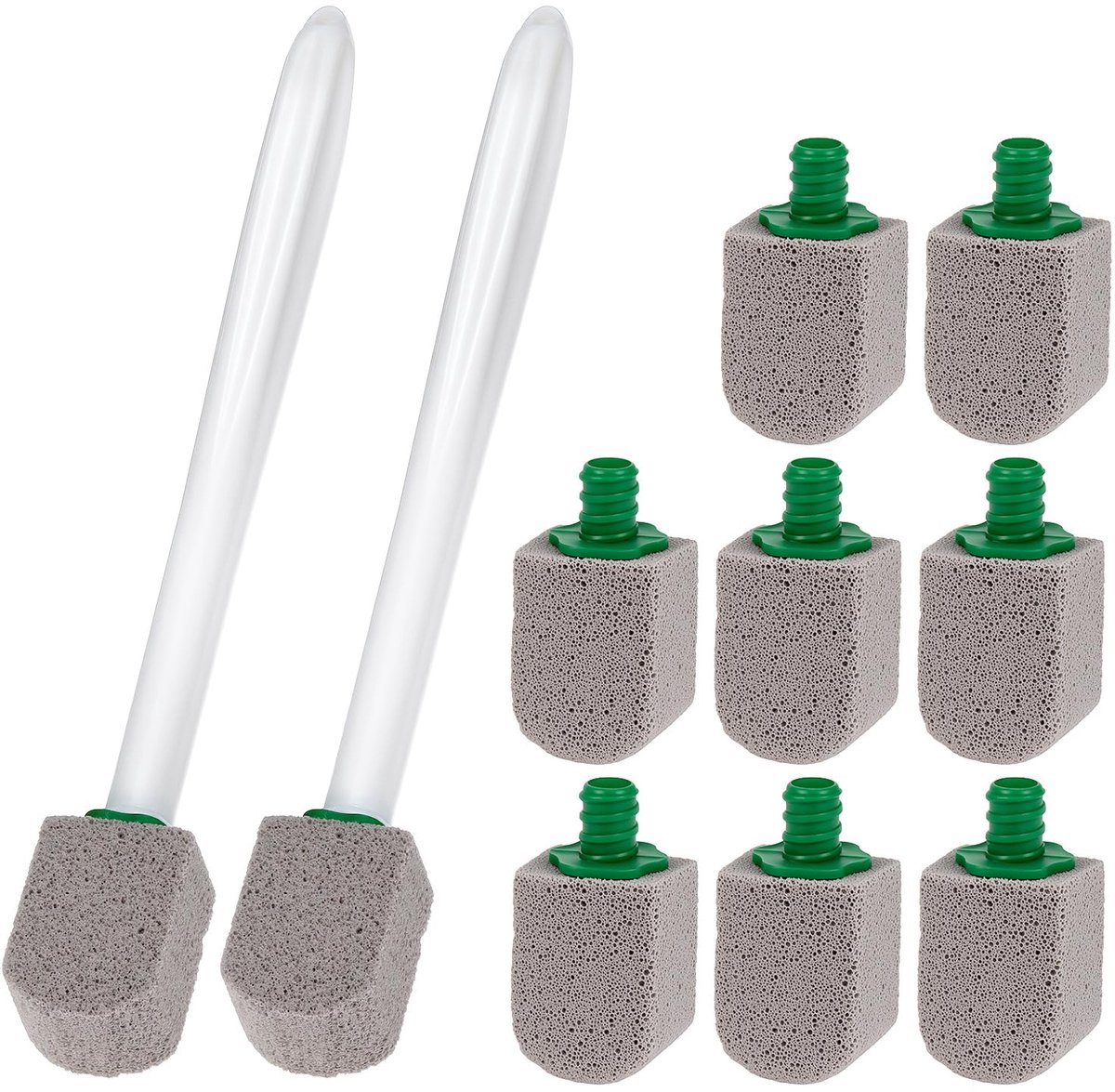 Puimsteen toilet 10 cm met 2 handgrepen - grijs reinigingsblok - effectieve verwijdering van kalkaanslag en urinesteen - ShopVlot