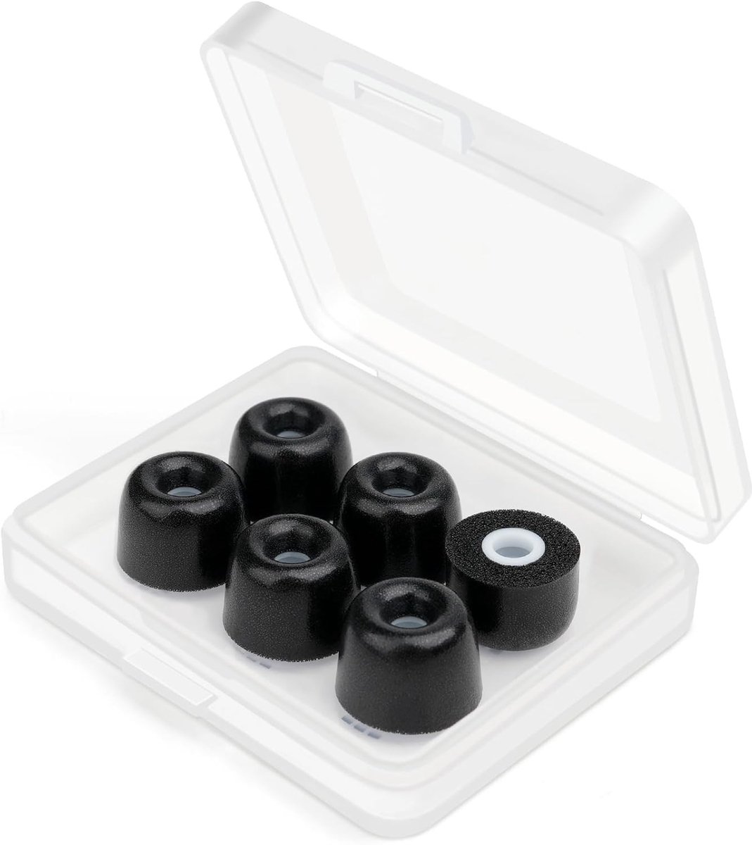 Comfortabele Memory Foam Oorkussens, Vervangende Silicone Oorkussens voor Hoofdtelefoons, Geluidsisolatie en Opbergdoos (3 Paar, L)