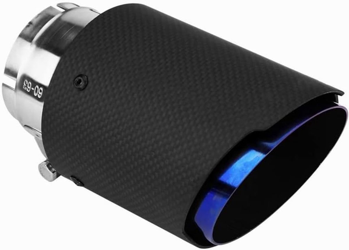 Universele Uitlaatpijp van Koolstofvezel voor Auto's, 60mm-63mm Uitlaat Tips, Achteruitlaat, Duurzaam en Lichtgewicht