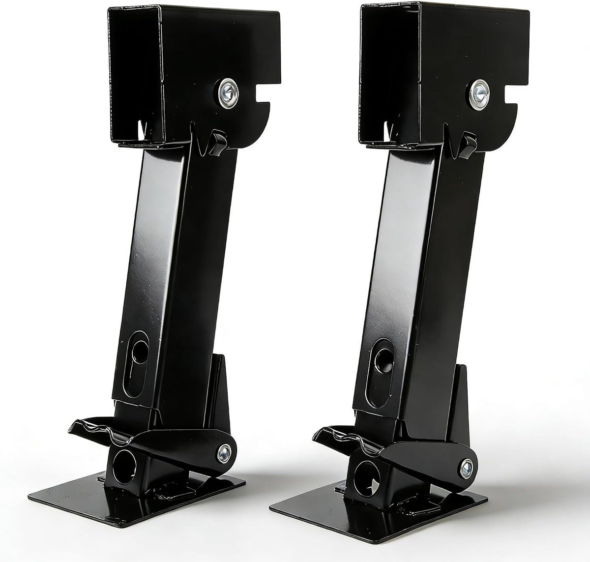 Telescopische Vouwbare Trailer Stabilisatie Jacks met 650lb Ondersteuning en 1000lb Hefcapaciteit, Verstelbare Steunen voor RV en Aanhangwagens