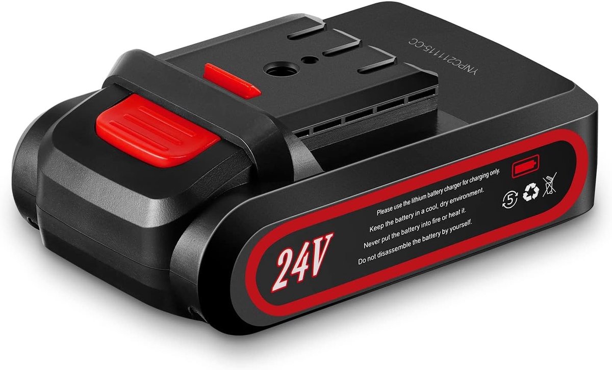 Krachtige 24V 2000 mAh lithium batterij voor elektrische kettingzagen, vervangbare accu's en accessoires voor tuinonderhoud