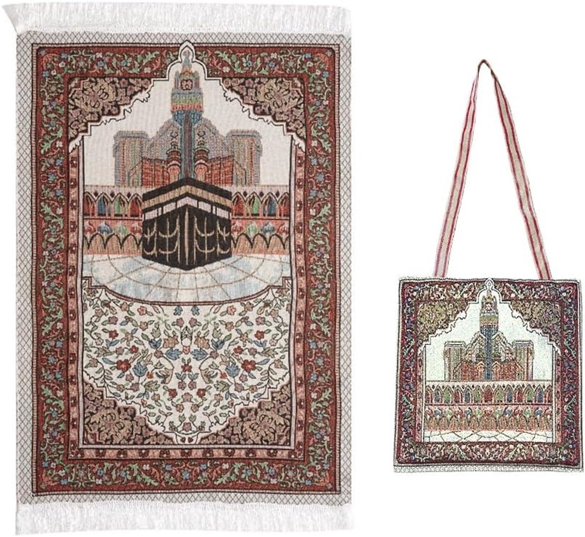 Islamitische Gebedsmat met Opbergvakken voor Ramadan, Perfect als Geschenk voor Familie en Vrienden, Comfortabel en Duurzaam