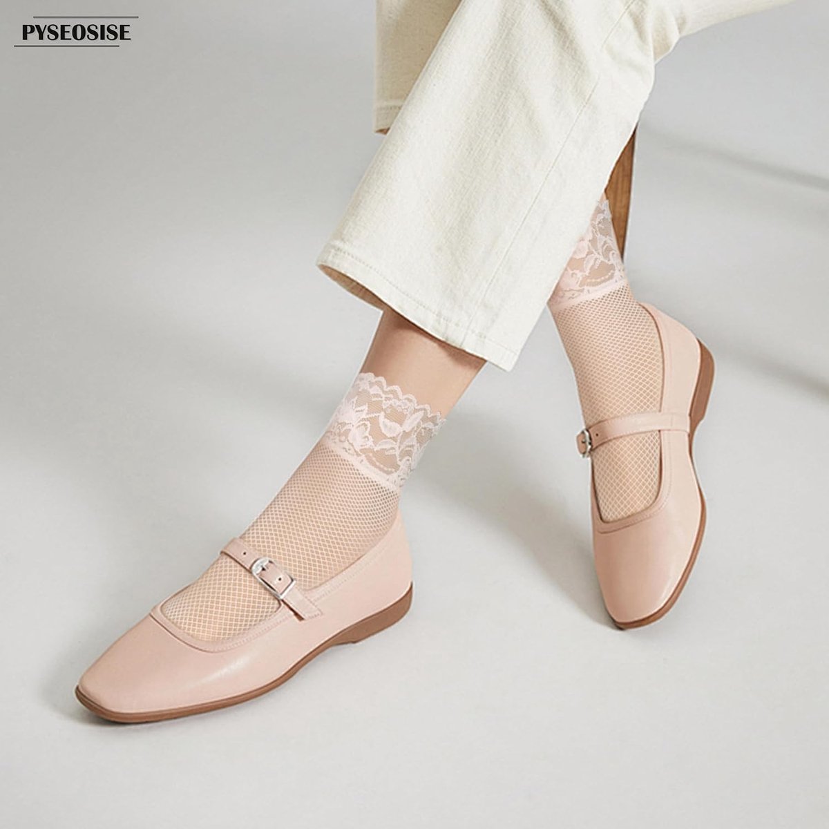 Lace Kousen voor Dames, 6 Paar Ultra Dunne Net Kousen voor de Enkel, Zwart en Wit, Rimpelrand en Transparant, Maat 32-38, Perfect voor Casual en Feestelijke Outfits