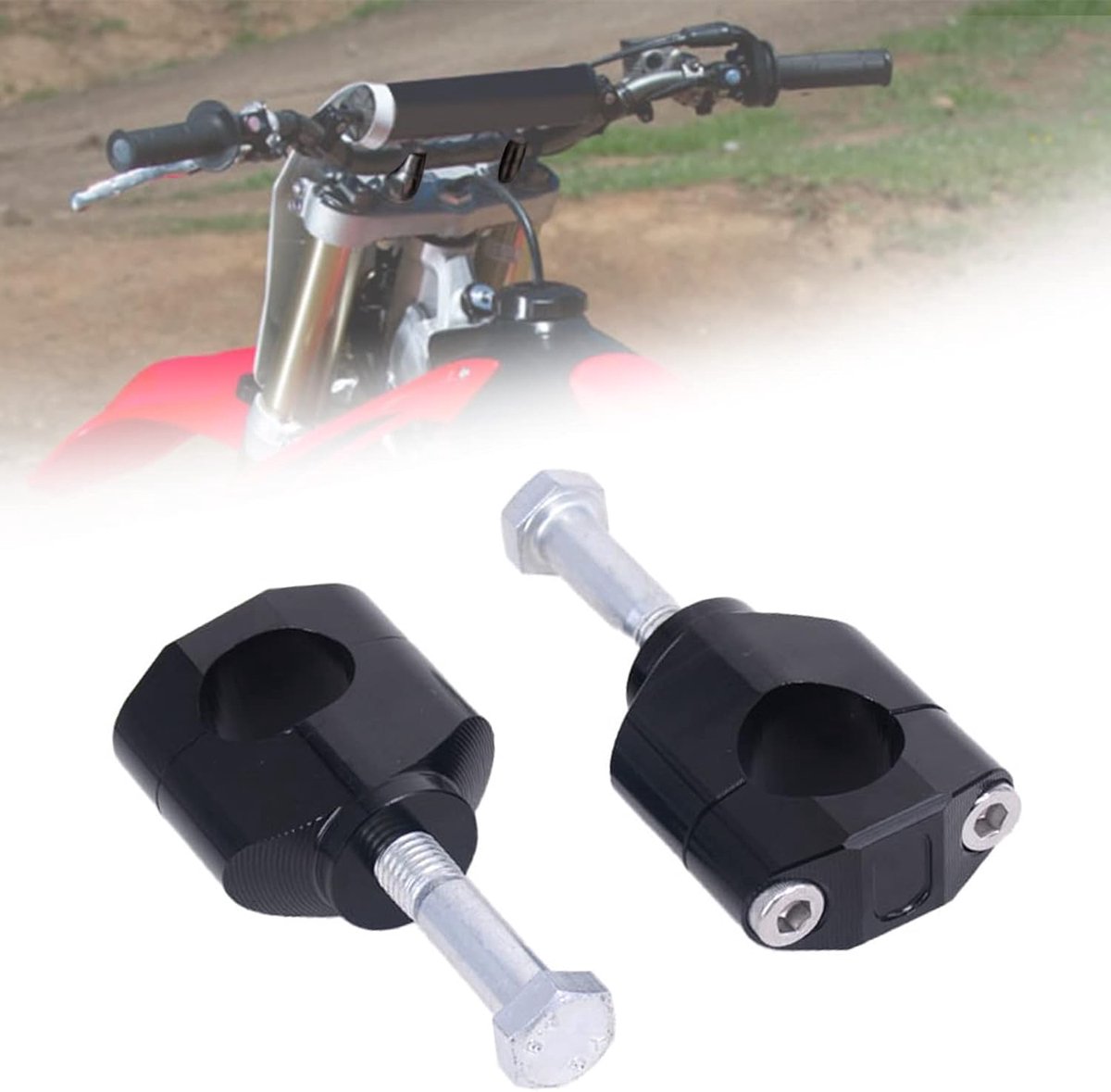 Engine Handlebar Mount Clamp Riser - CR125R 00-07 CR250R 99-07 CRF250R 04-17 CRF450R 02-18 CRF450RX 17-18 CRF250X - ShopVlot