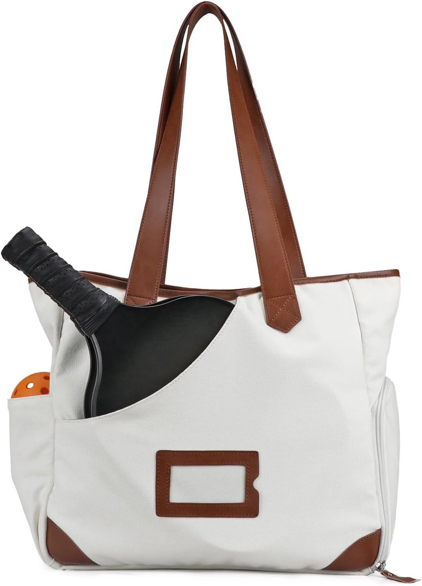 Pickleball tas met schoencompartiment - canvas - lichtgewicht - ideaal voor sportreizen - ShopVlot