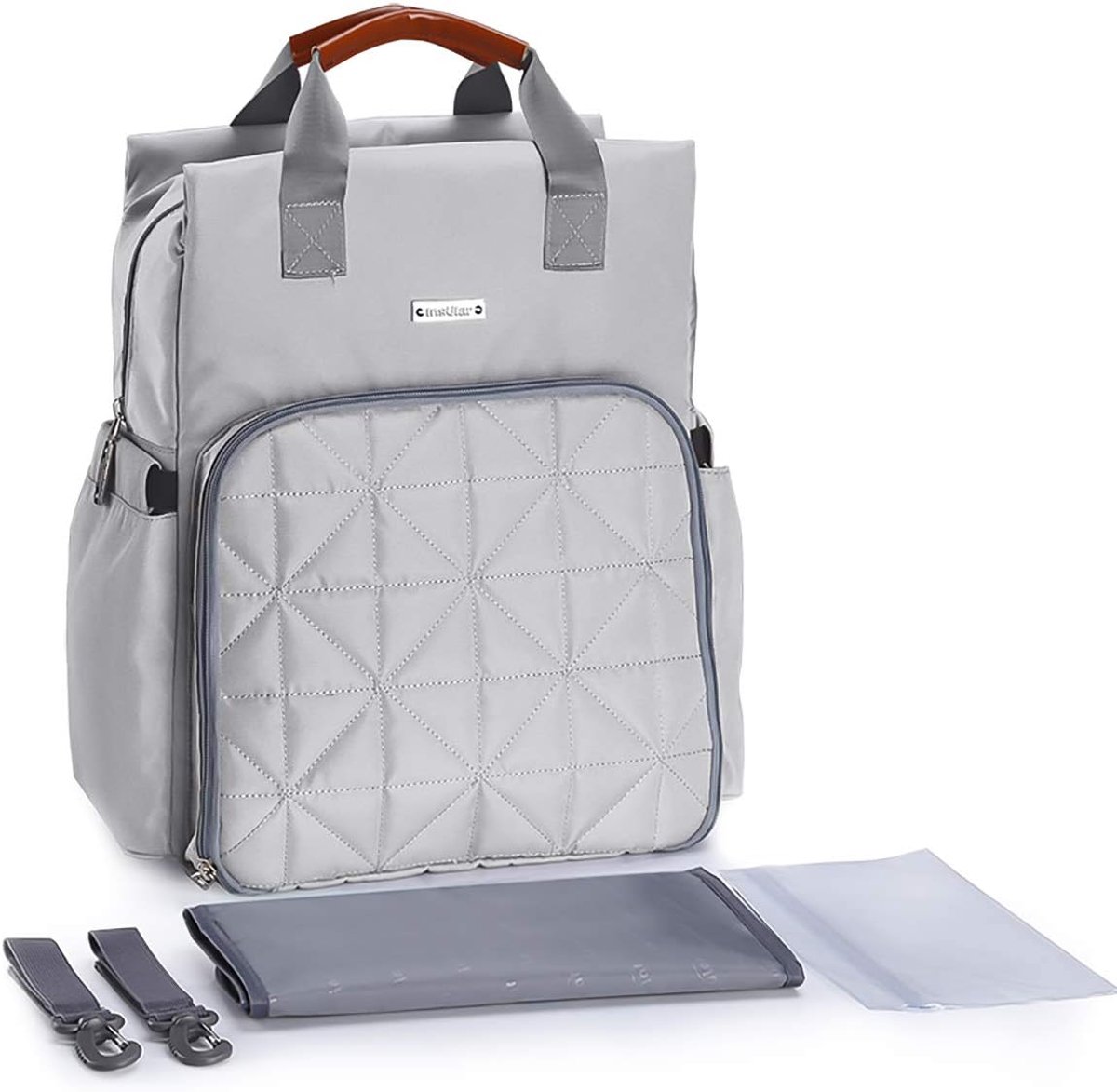 SONARIN Waterproof Multifunctional Baby Diaper Backpack, Nappy Bag with Changing Mat, Pram Strap, Laptop Shockproof - ShopVlot