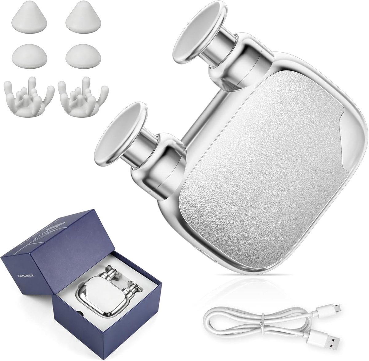nekmassageapparaat Mini Dual Head, mini draagbaar massagepistool - ShopVlot