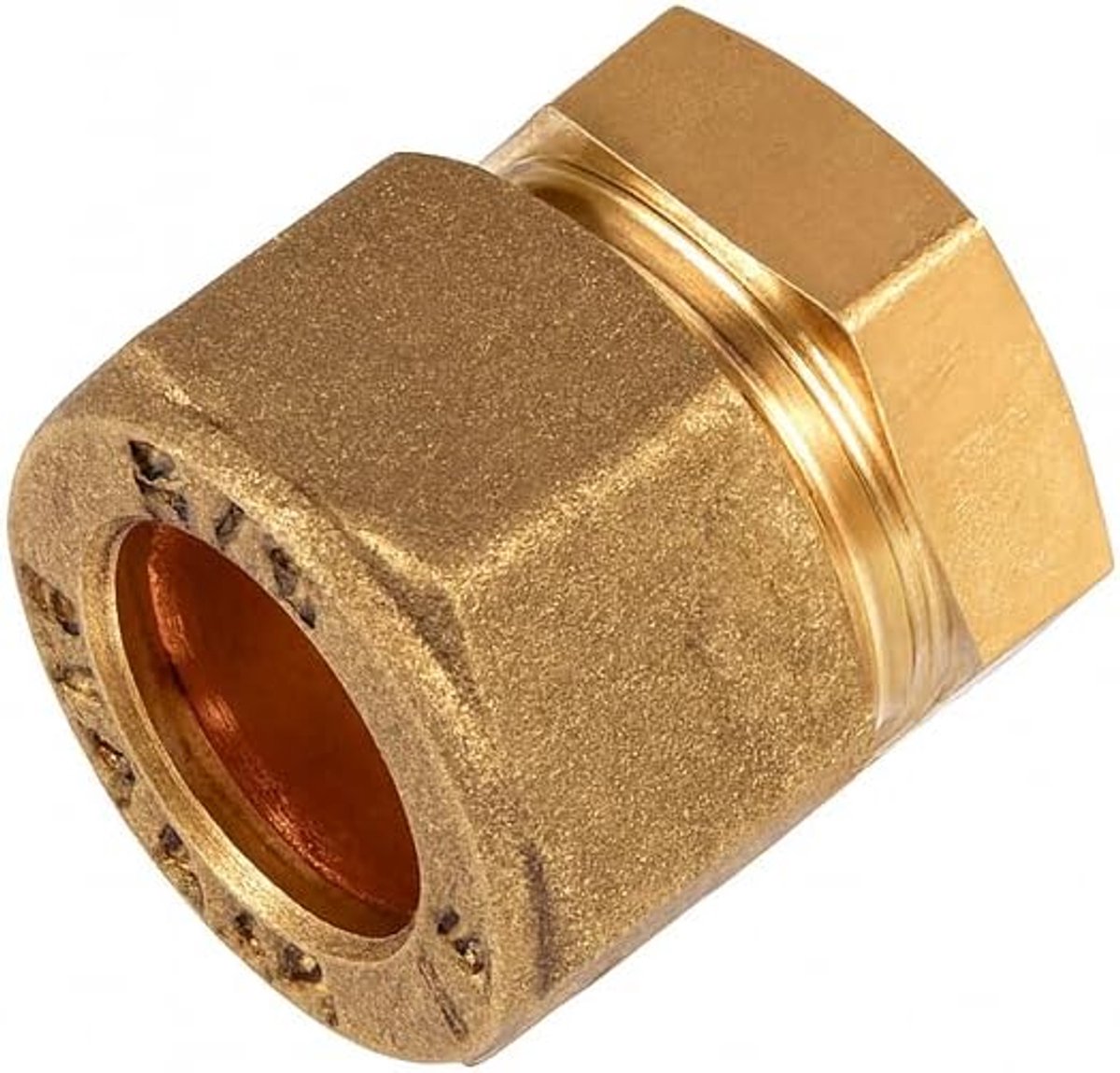 28mm Compression Stop End - Brass Pipe Fitting for Sanitary & Heating Systems - ShopVlot