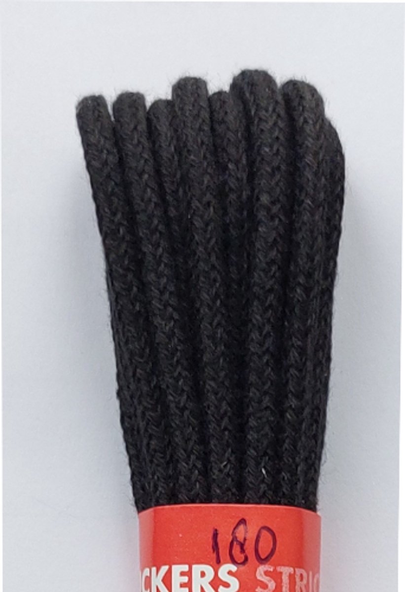 Strickers Veter - Zwart - Dun Rond - Lengte 180 cm - Dikte 2,5 mm - Schoenveter