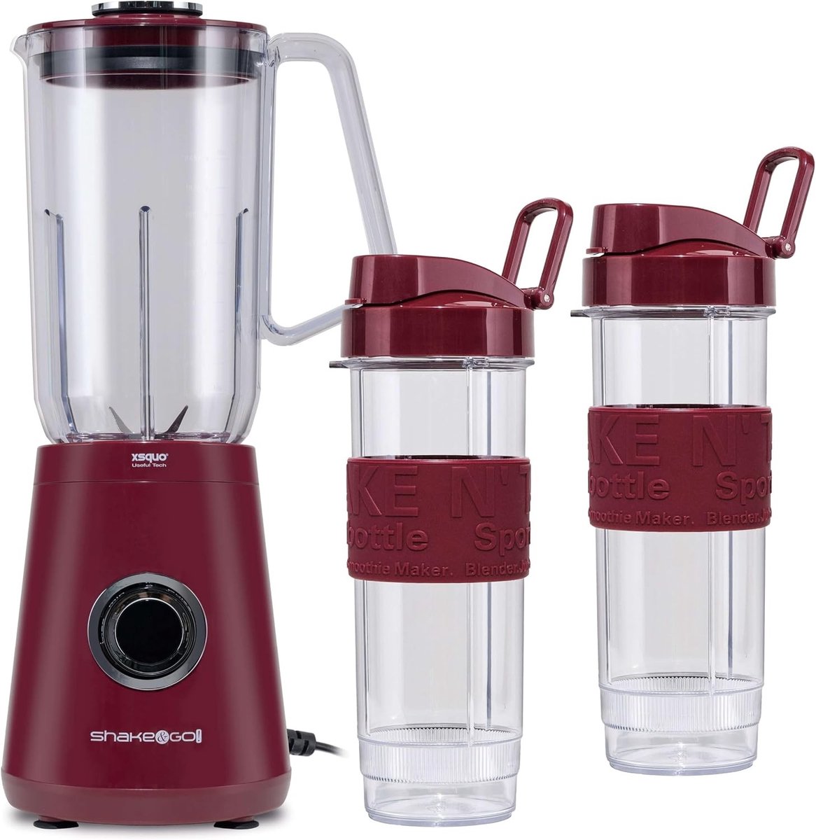 Persoonlijke Blender - Wit - 570 ml - 3-in-1 Mini-Blender met Draagbare Shakerflessen - Voor Smoothies en Sappen