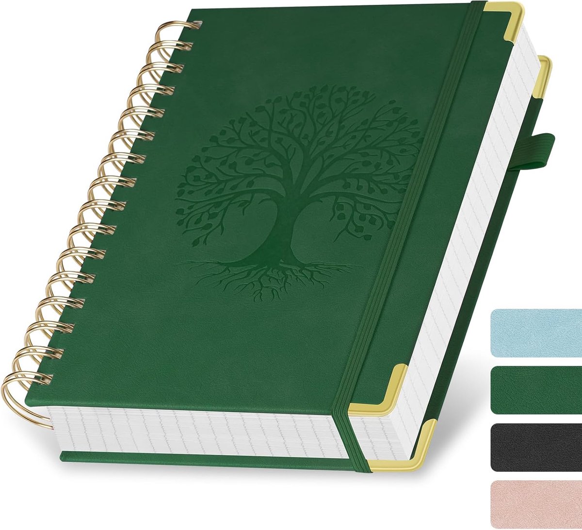 Notitieboek A5 met spiraalbinding - 100 g/m² inktkussenpapier - elegante organizer - ideaal voor school en planning - ShopVlot