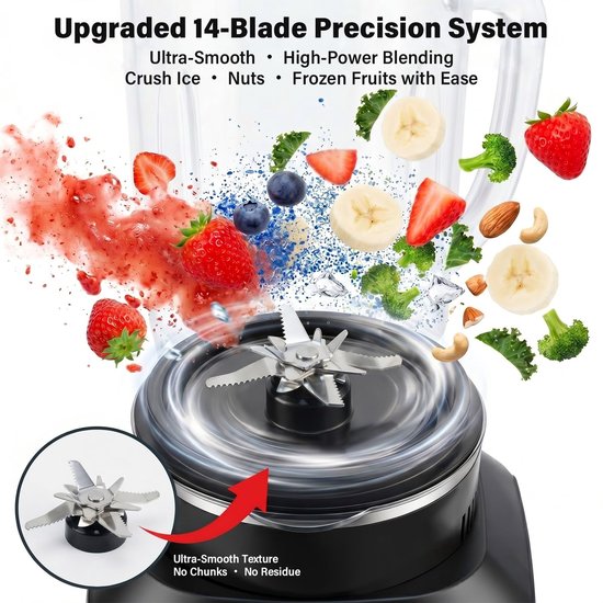 Soepmaker - Blender met Verwarming – 1,7 L – 12 Automatische Programma’s – Warmhoudfunctie – Zelfreinigend — afbeelding 3