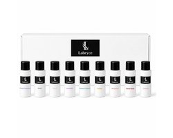 Wasparfum Proefpakket Labryce - Ontdek 9 Unieke Geuren - 9 x 20 ml - Fris, Bloemig, Poederig & Warm
