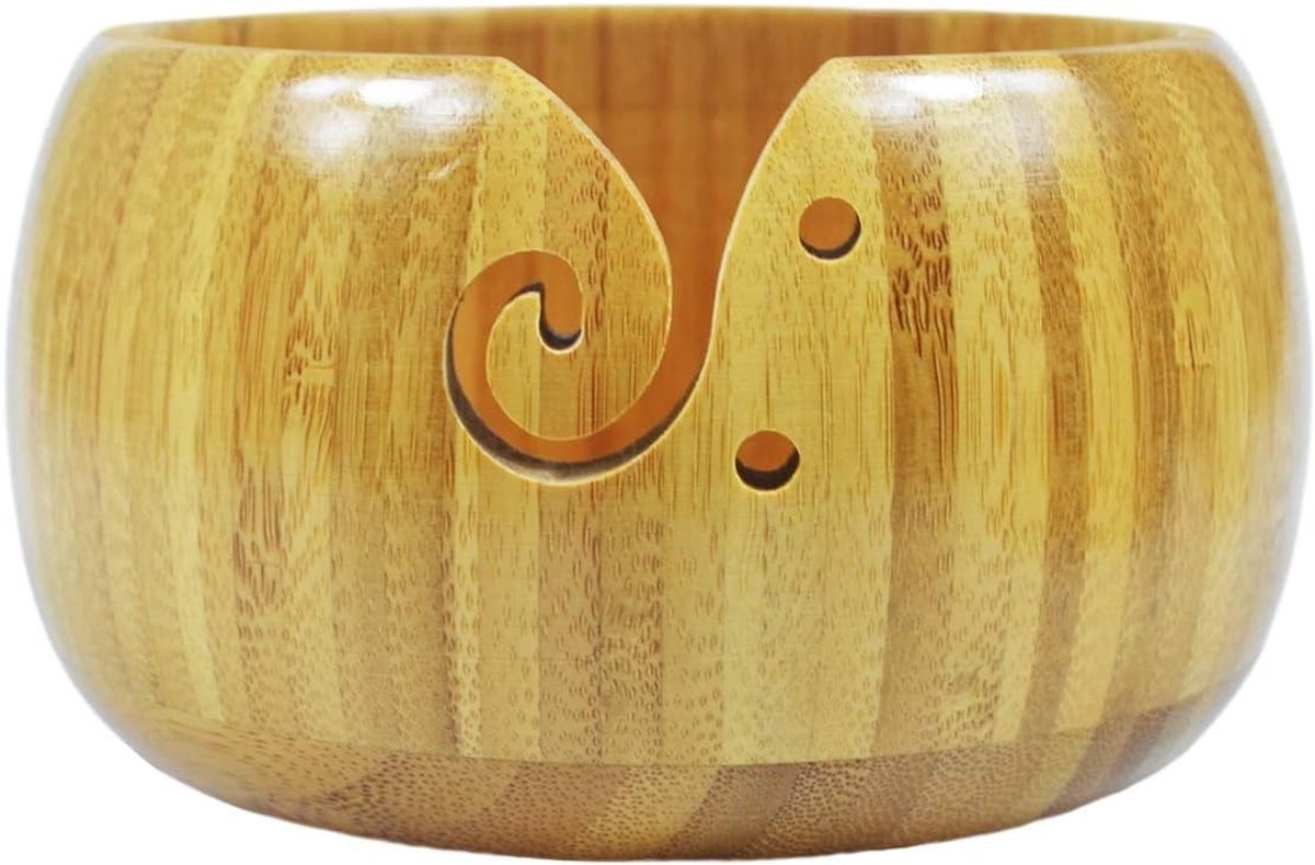 Houten Garenschaal van 16 cm voor Brei- en Haakaccessoires, Ideaal voor Wolopslag en Creatief Decor