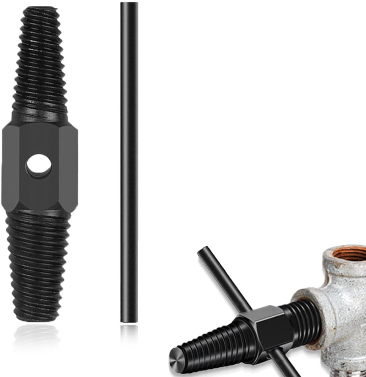 COYUN 2 stuks dubbele koptrekker, schroeftrekker, buisschroef, trekker beschadigde bouten, defecte kraanschroef - ShopVlot