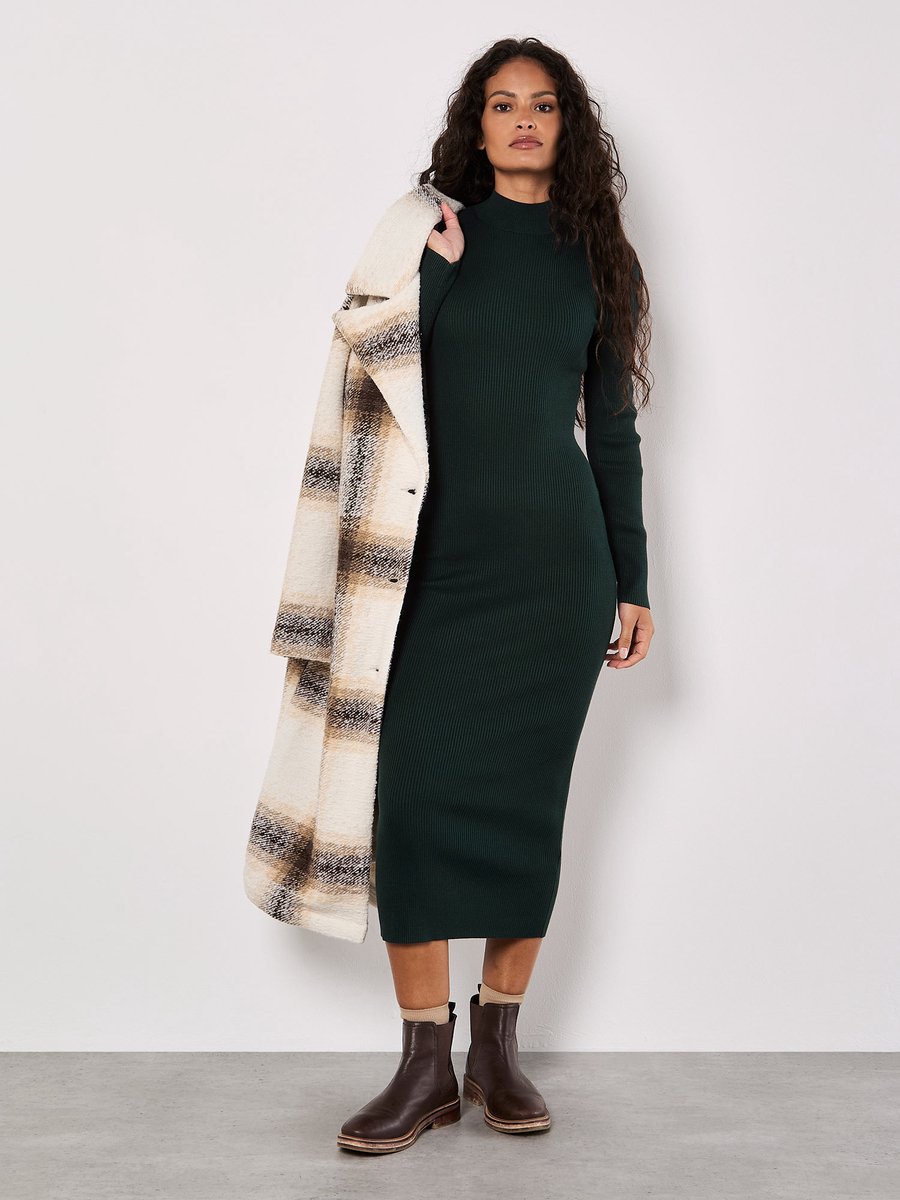 Ribbed Knit Midi Dress