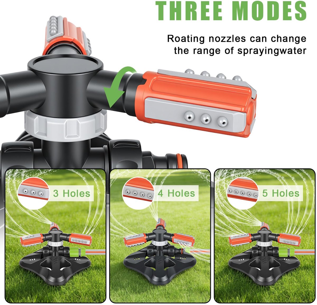 Tuinsproeier Roterend - Gazonsproeier Automatisch - Tuin Bewateren - 360 Graden Rotatie - 25 x 25 x 10 cm
