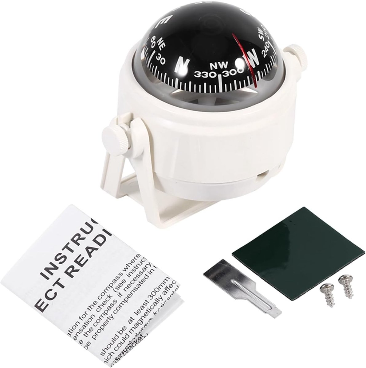 Navigatiekompas voor Boot met Flush Mount Houder - Magnetisch en Compact voor Nauwkeurige Richting