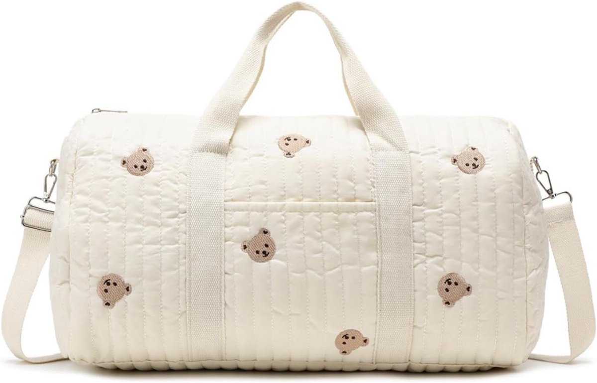 Grote Berenvormige Wickeltas voor Babyuitzet, Ideaal als Lunchtas, Lichtgewicht Reis- en Organizer Tas met Schouderriem en Praktische Indeling