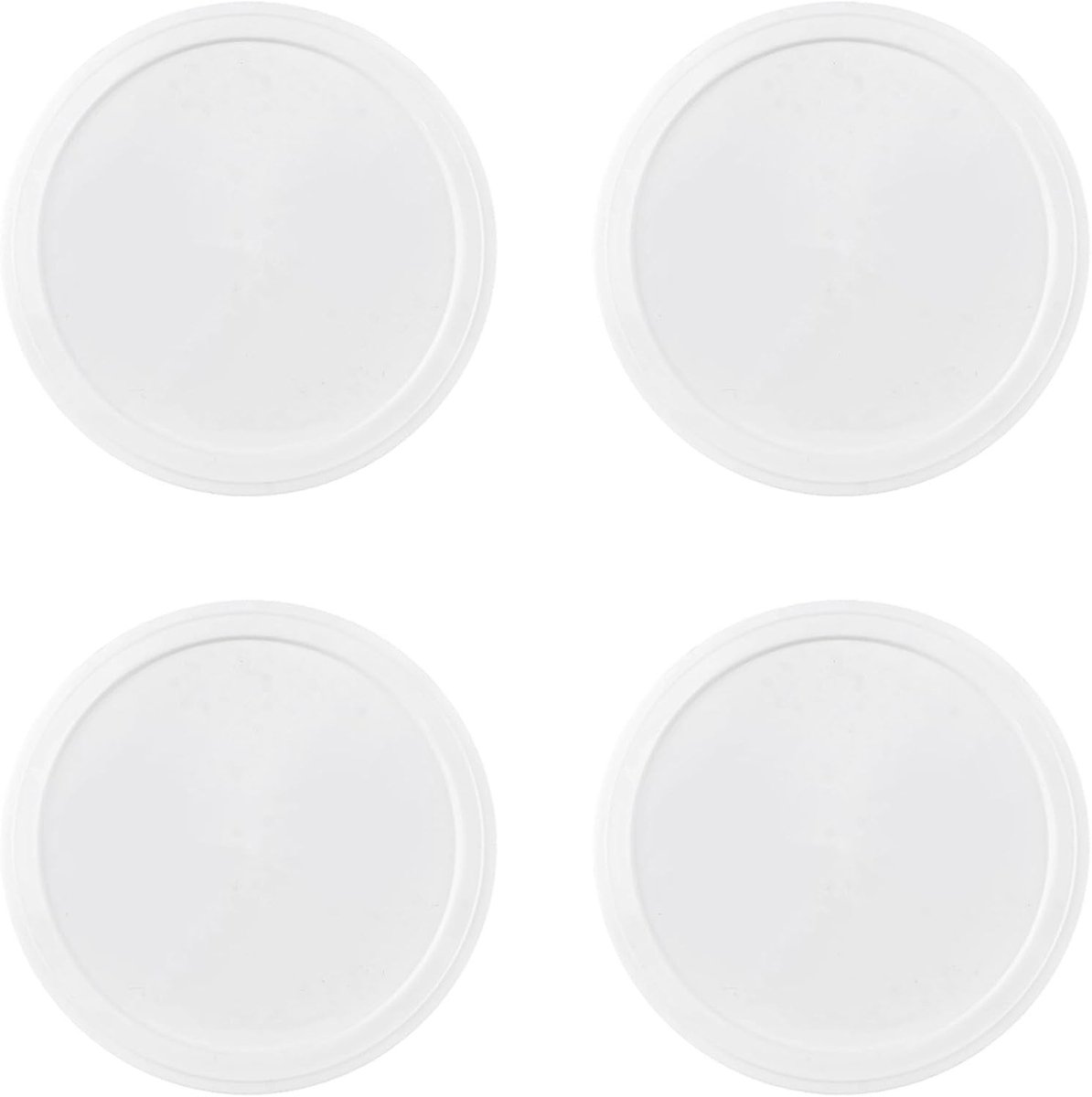 10 cm witte acryl flesdeksels 4 stuks, vervangende hoezen voor glazen maatbekers, ideaal voor water, sap, wijn en limonade