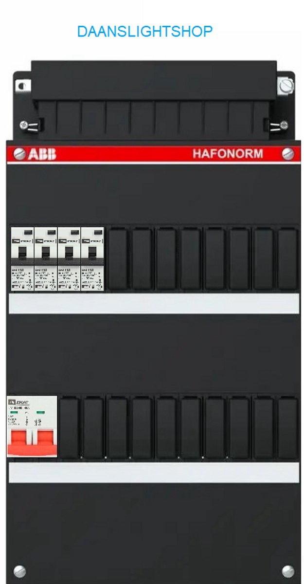 ABB 1 fase groepenkast – 4 groepen – EMAT aardlekautomaten 30mA – Emat hoofdschakelaar - Lichtgroepenkast 4 groepen.
