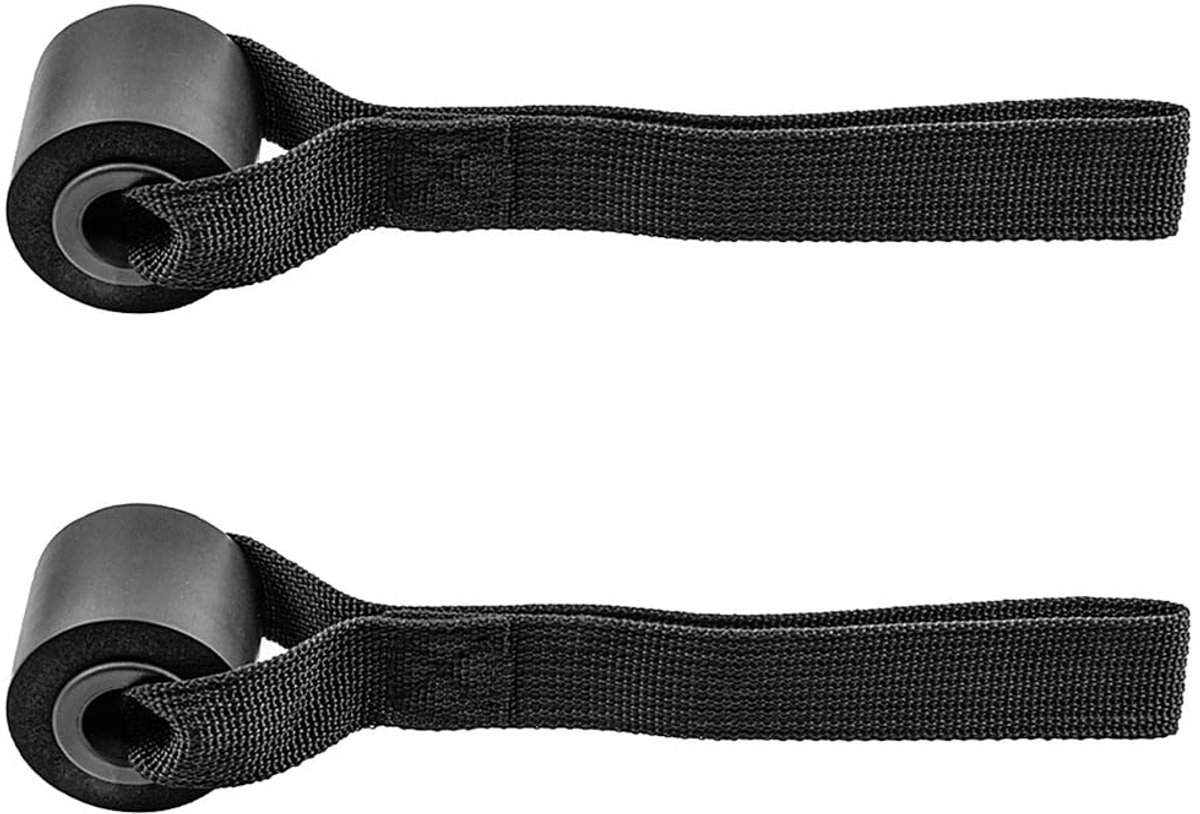 Zware deurankers 2 stuks - ergonomisch antislip - gelaste ringen - krachttraining met nylon banden - ShopVlot