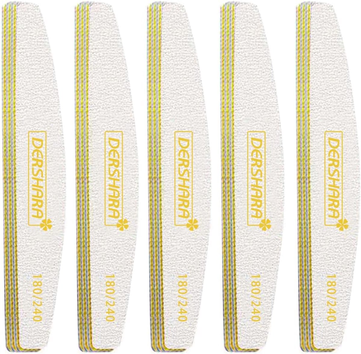 Nagelvijlen dubbelzijdige vijl 180/240 korrel - 15 stuks - ideaal voor manicure - perfecte afwerking - ShopVlot