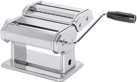 Pastamachine Handmatig - Pastamaker - Zelf Pasta Maken - Verstelbare Dikte - 19 x 13 x 13 cm - Zilverkleurig van Pastamachine — afbeelding 3