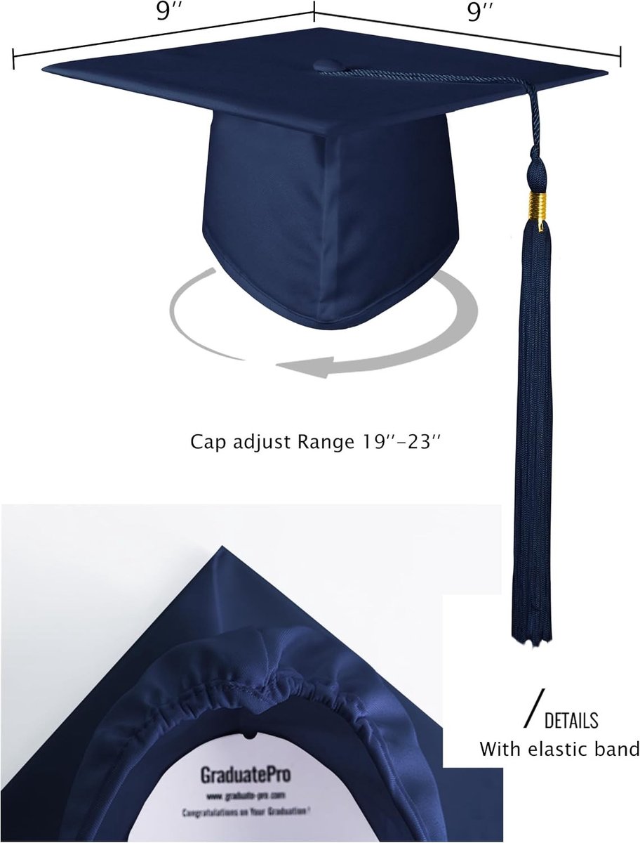 Graduatieruimte met Hoed, Toga en Kostuum voor Bachelor en Master, Perfecte Cadeaus voor Afgestudeerden in 12 Kleuren