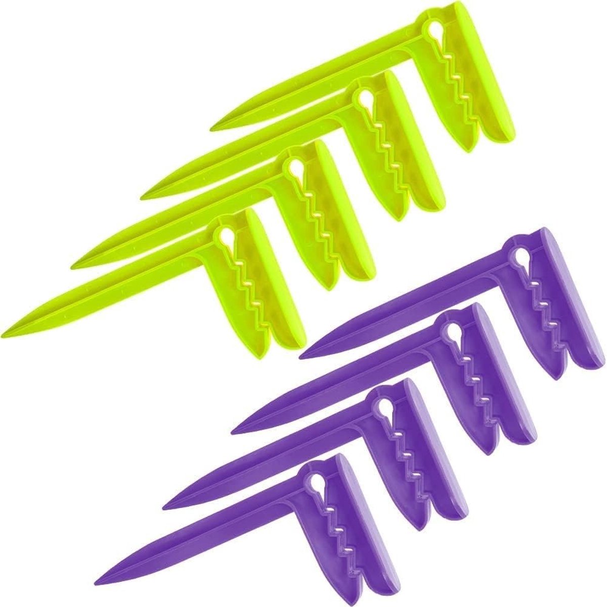 8 Stuks PP Plastic Haringen voor Picknick, Strandhanddoek Klemmen en Tentclips, Perfect voor Camping en Buitenactiviteiten