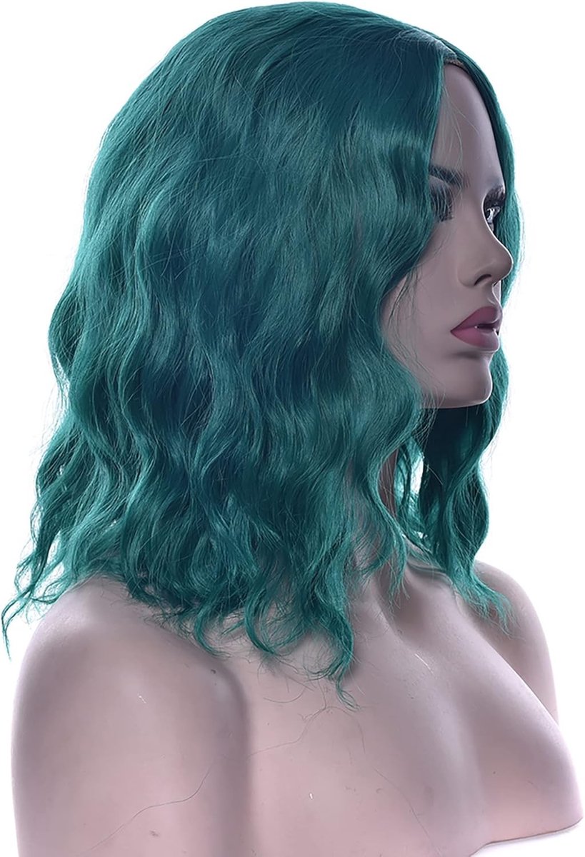Korte Afro Krullende Haarwig voor Cosplay en Halloween Kostuums voor Dames, Perfecte Hoofdbedekking en Feestaccessoire