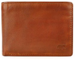 Bear Design Joep CL18839 Billfold Portemonnee - Cognac – Van leer – De Bear Design Joep is een leren billfold met een binnenflap die je omhoog klapt voor extra ruimte