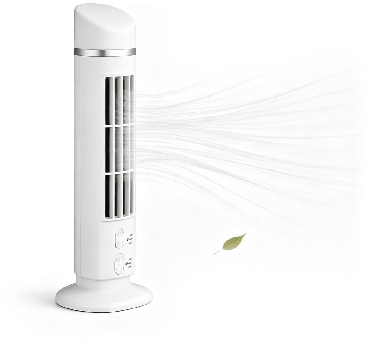 Torenventilator 10,5 x 33 cm - ABS metaal - stille bladloze ventilator - ideaal voor thuis en kantoor - ShopVlot