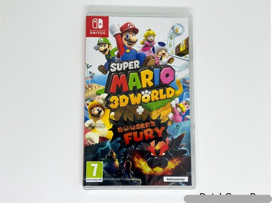 Verpakking van Super Mario 3D World + Bowser's Fury voor Nintendo Switch.