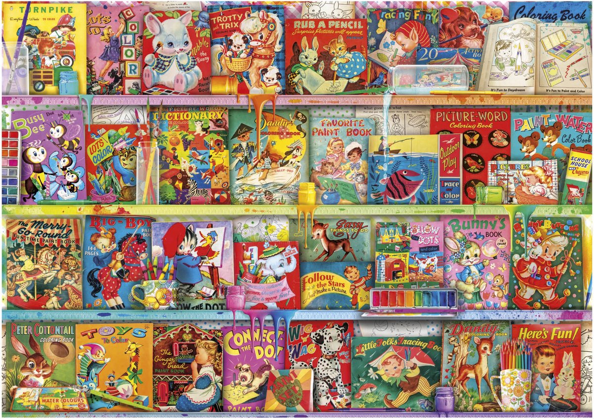 Educa legpuzzel The Kitschy Funbook Nook - 1500 stukjes puzzel volwassenen.