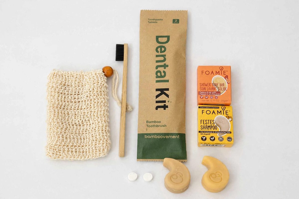 Duurzame Goodie Bag Cadeauset - Reis Toilet Set - Vrijgezellenfeest / Bachelorette / Bruiloft Bedankje / Yoga / Slaapfeestje Cadeau - Plasticvrij