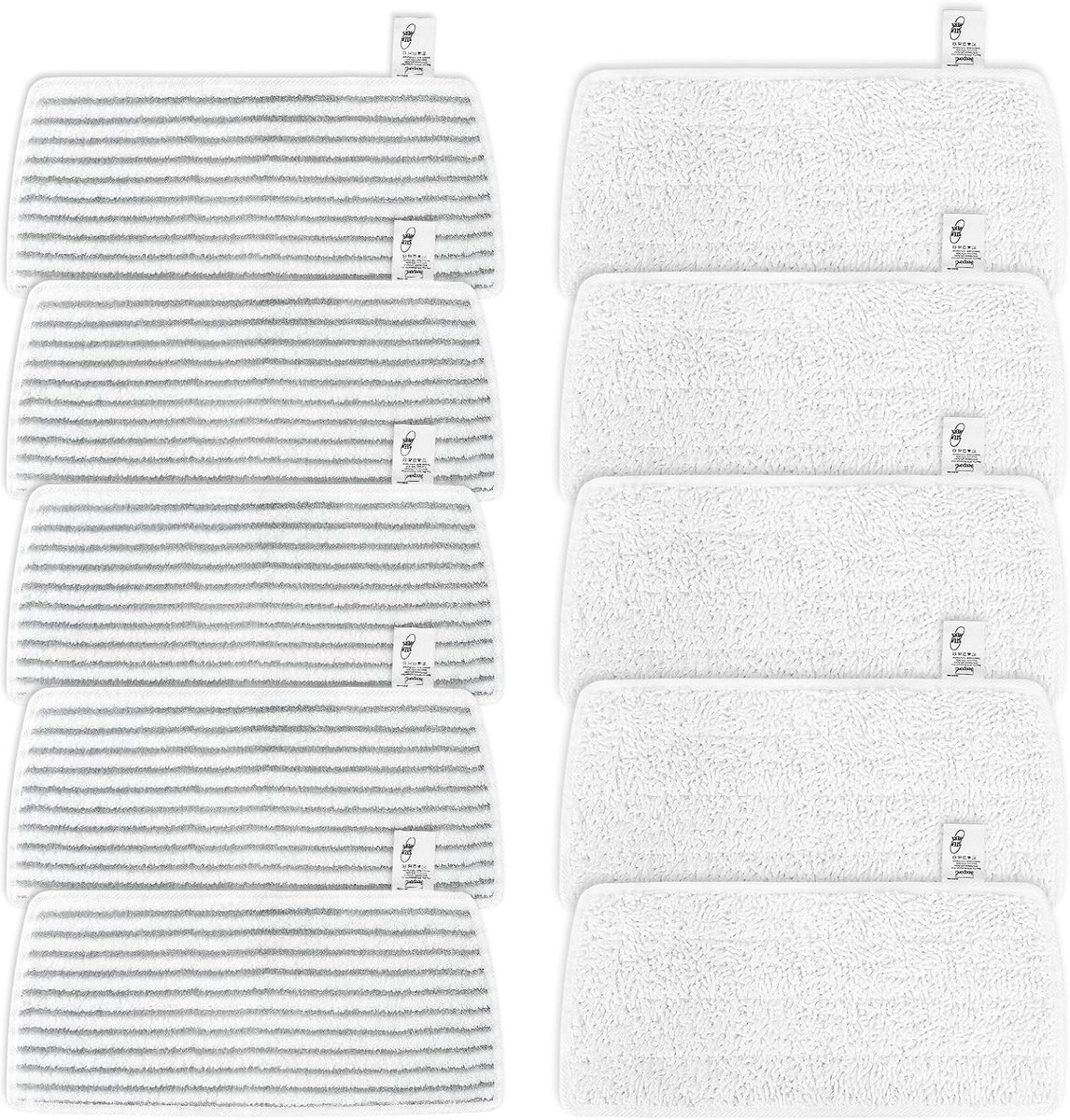 Pack van 10 Wasbare Microfiber Vervangcovers voor Stoomreinigers - Geschikt voor XXL Stoomreinigers, Effectieve Reiniging en Duurzaam Gebruik