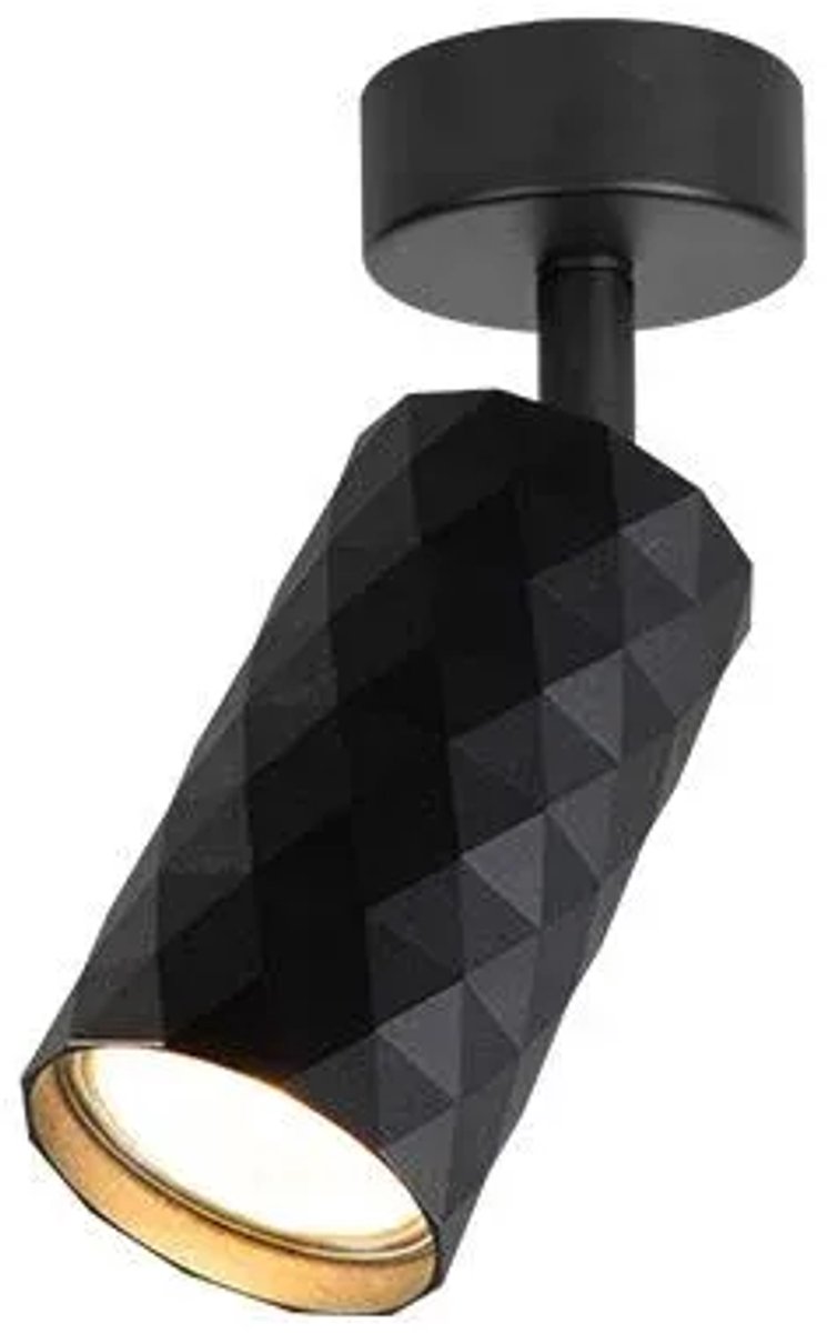 Plafondlamp GU10 LED Glamour verstelbaar 1x zwart