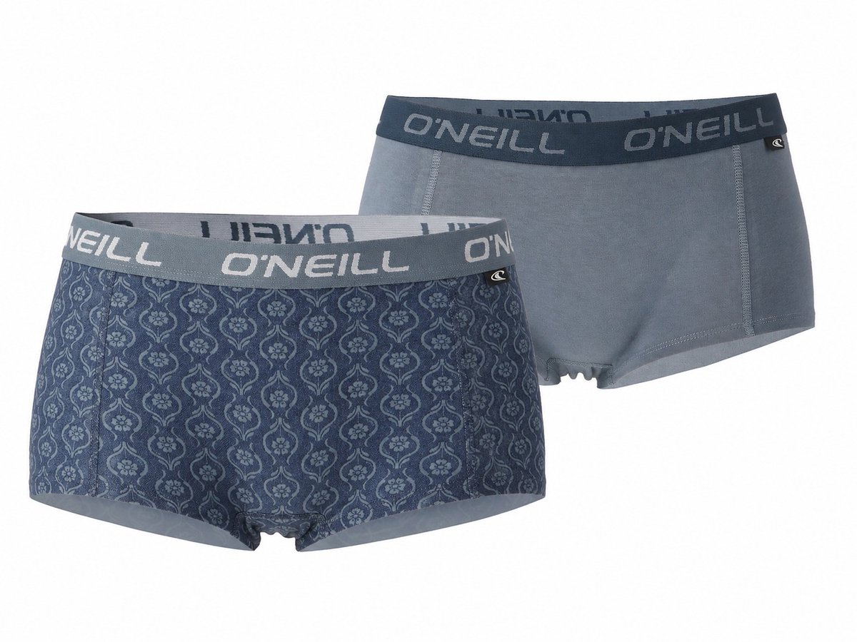 O'Neill dames boxershorts 2-pack - deco floral blue - maat XL