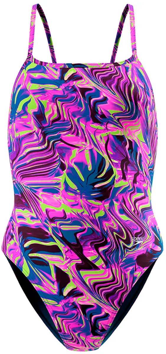 Speedo Printed Web Back Zwemkleding Roze 30 Vrouw