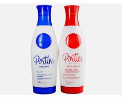 Portier Exclusive – Professionele Set Diep Reinigende Shampoo + Hydraterend Masker – 2 x 1 L