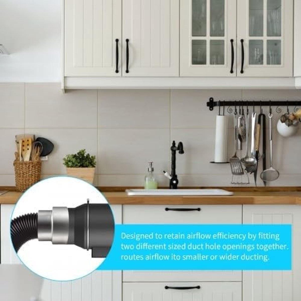 RVS rookpijp reducer voor schoorsteen, pijpconnector voor vermindering van 110mm naar 100mm, ideaal voor kachels en ventilatie