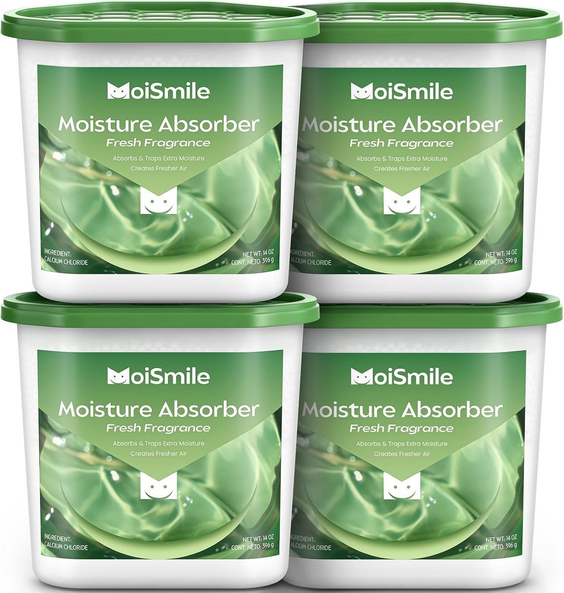 Effectieve Vochtabsorbers voor Thuisgebruik - 4 Pack van 14oz voor Ideale Vochtregulatie en Schimmelpreventie