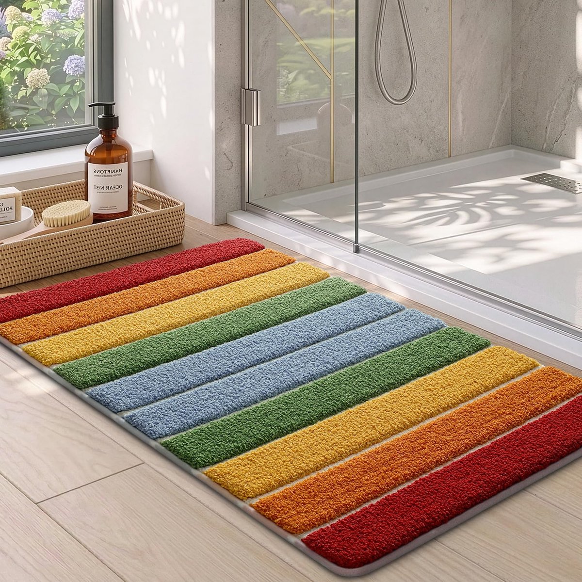 Badmat 50 x 80 cm - antislip microvezel - extra zacht en absorberend - ideaal voor badkamer en douche - ShopVlot