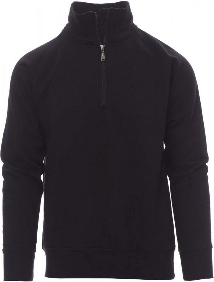 Half Zip Trui Heren - Sweater Heren - Zwart - Schipperstrui Heren - Maat S