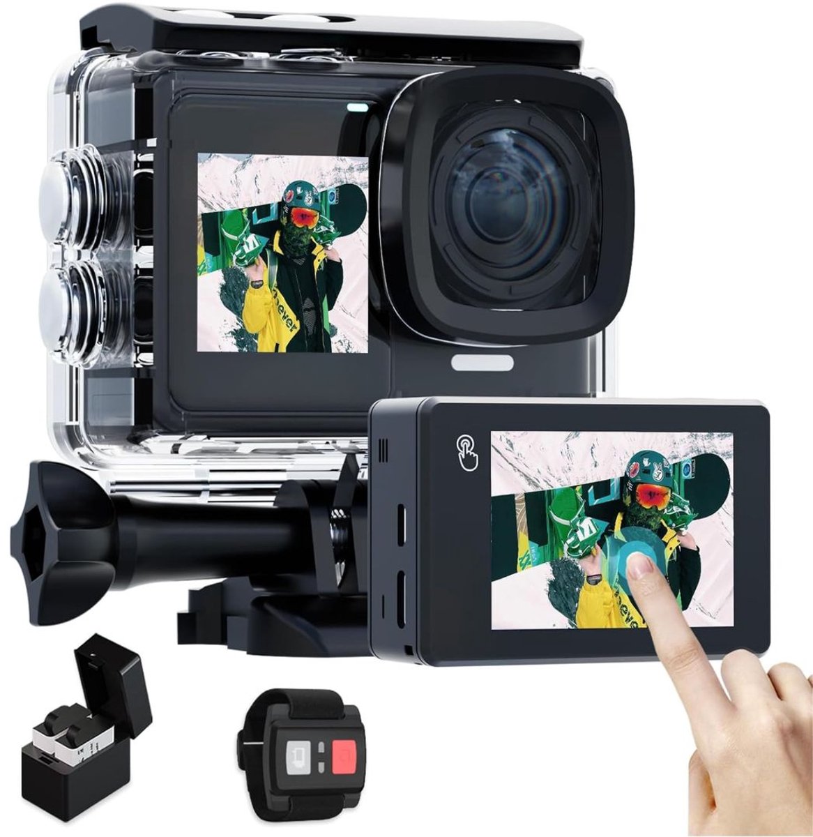 CRLYN® Actie Camera - Onderwater Camera - Avontuur Vastleggen -Zwart