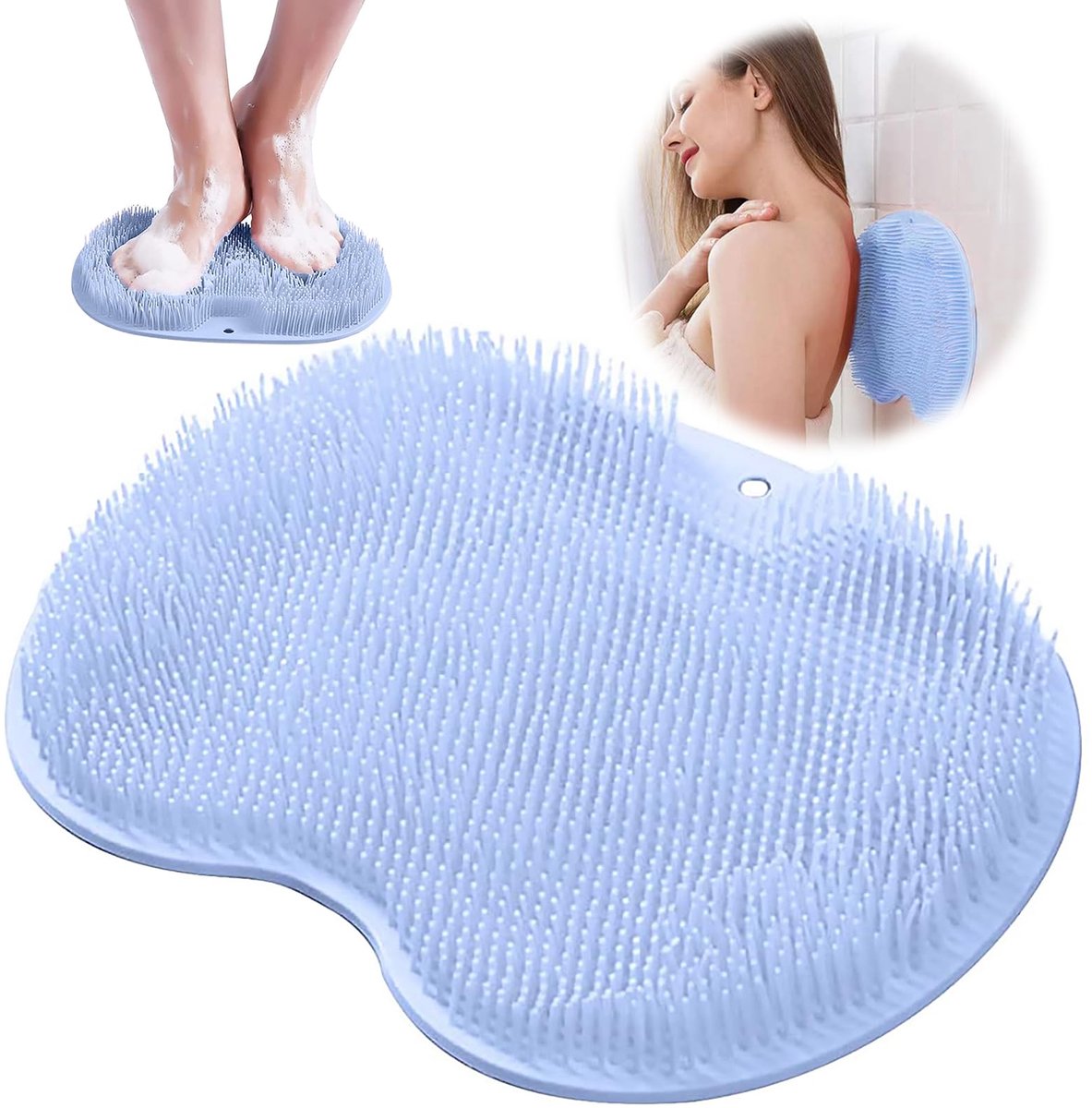 Douche deurmat - siliconen massage pad - met anti-slip zuignappen - voor een comfortabele massage - ShopVlot